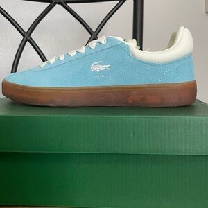 Women’s Lacoste Baseshot Lt Blue Sneakers with Gum Bottom